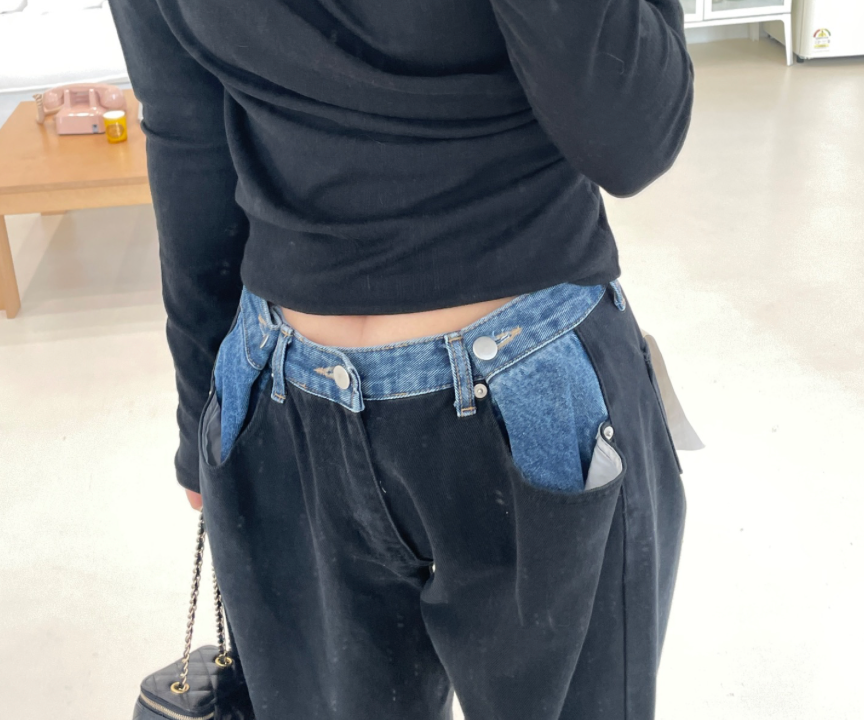 The bi-color Denim - Black Blue