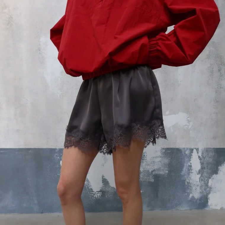 Satin Lace Shorts