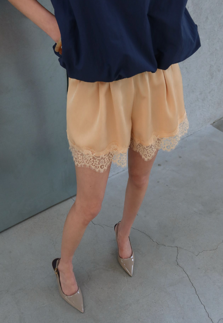 Satin Lace Shorts