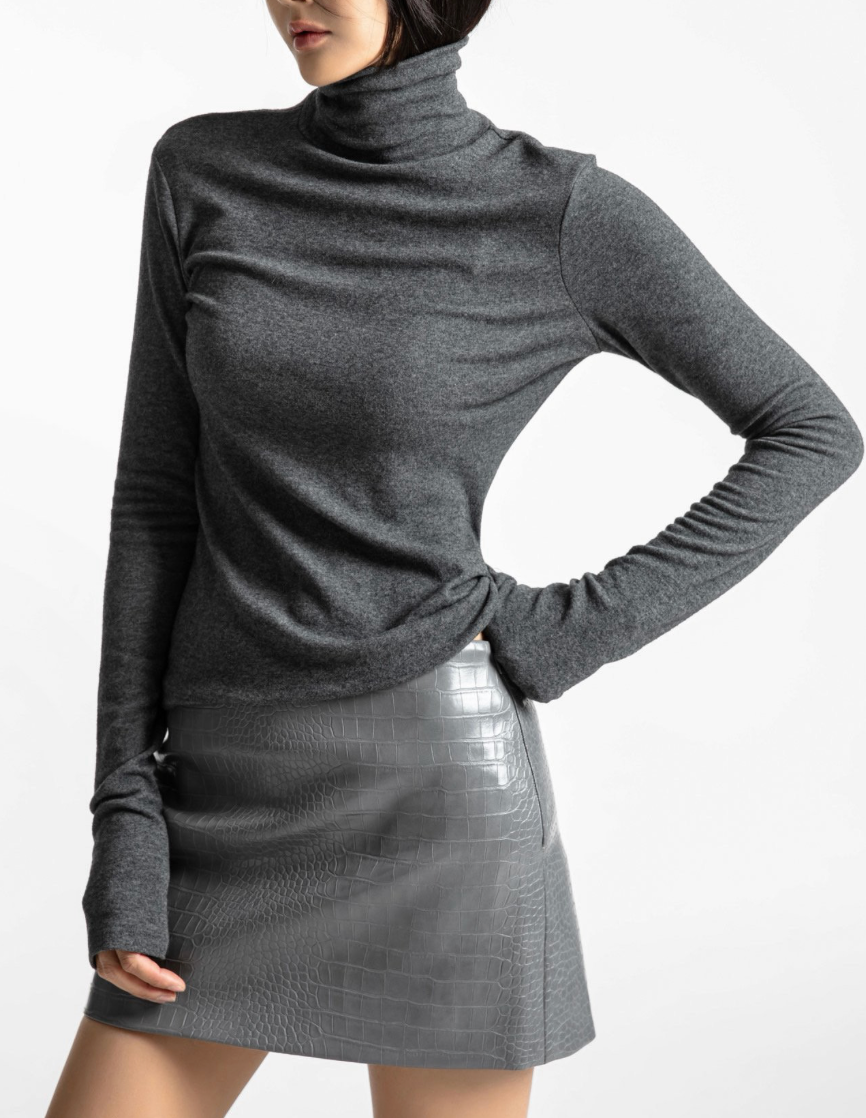 Crocodile Pattern Mini Skirt