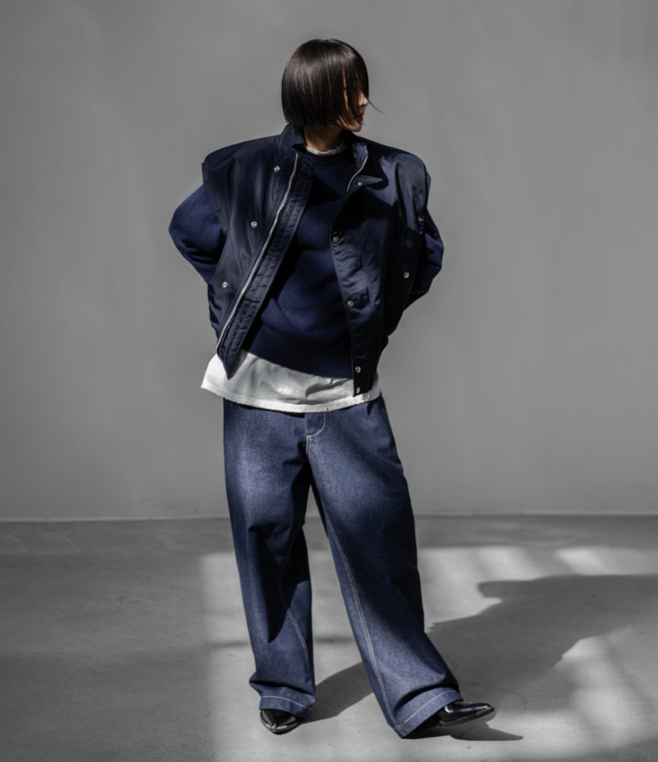 Oversized Padded Shoulder Bomber Vest