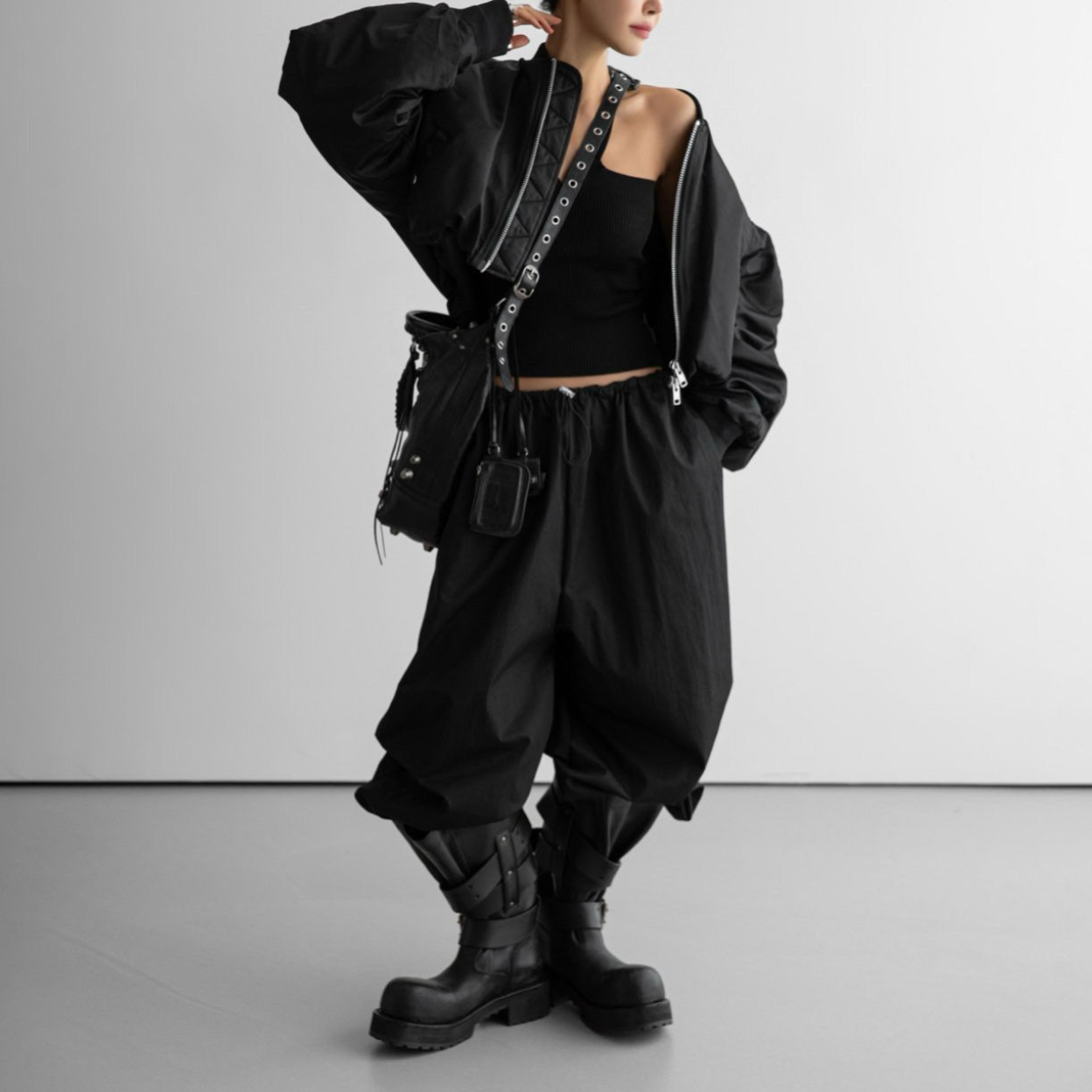 The Cropped Balloon Bomber Jacket