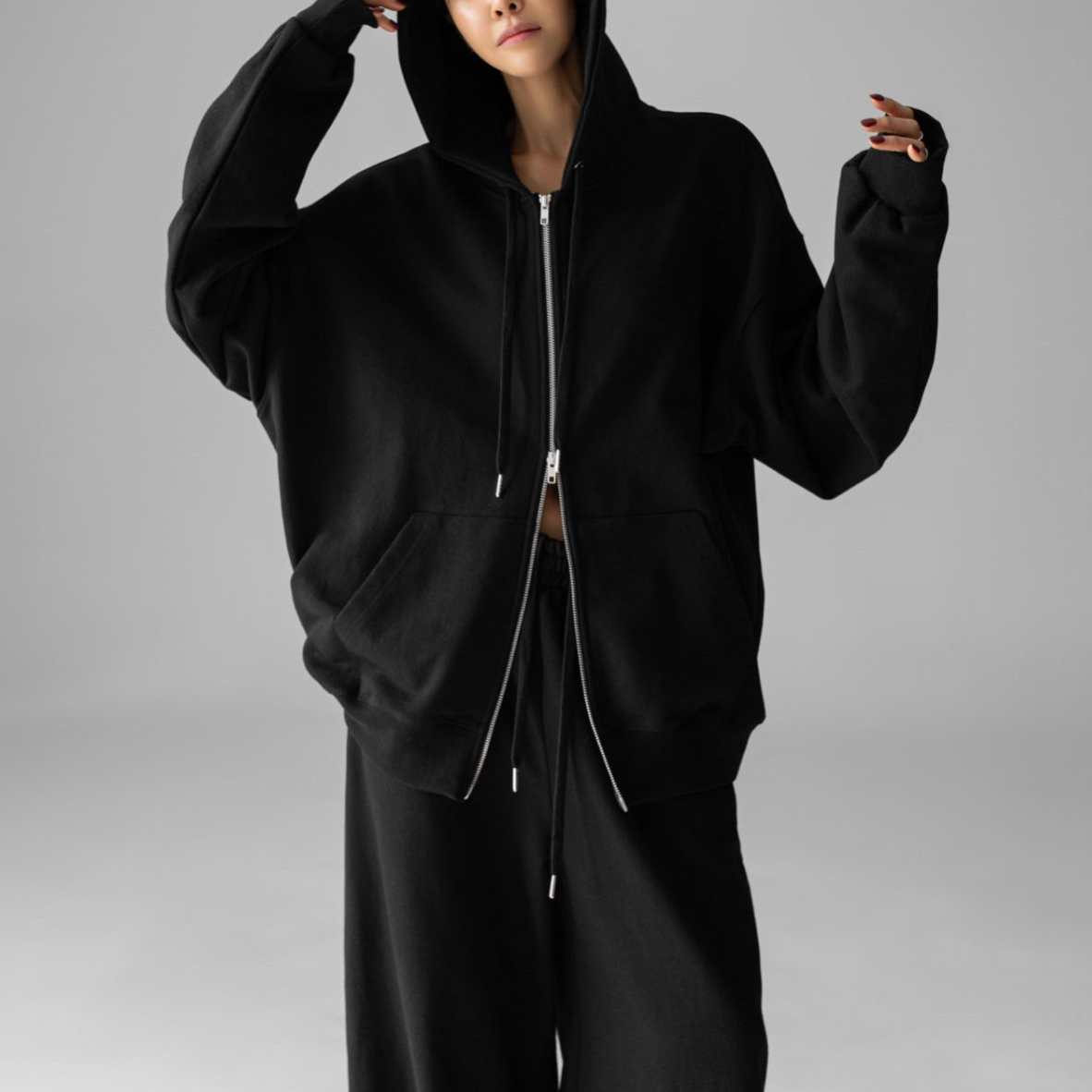 Oversized Zip Up Hoodie