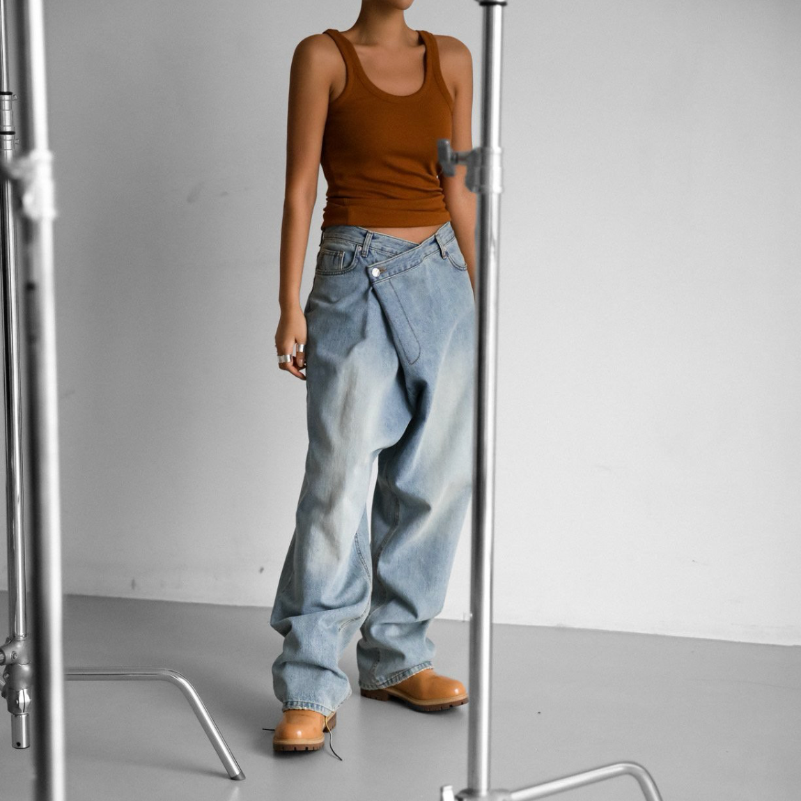 Asymmetric Long Denim