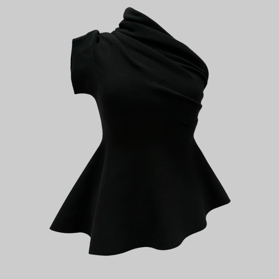 One Shoulder Peplum Top