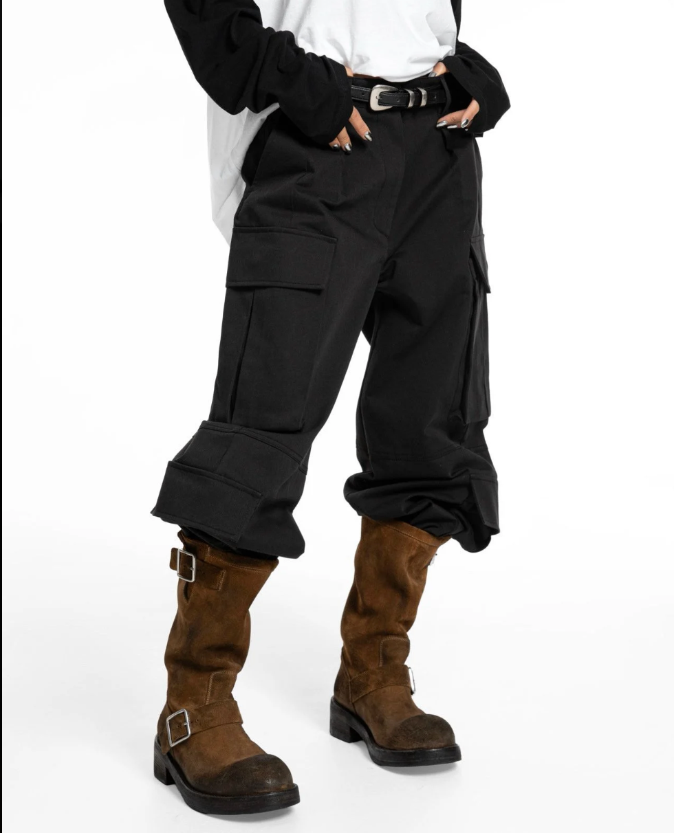 Double Cargo Pants - Black