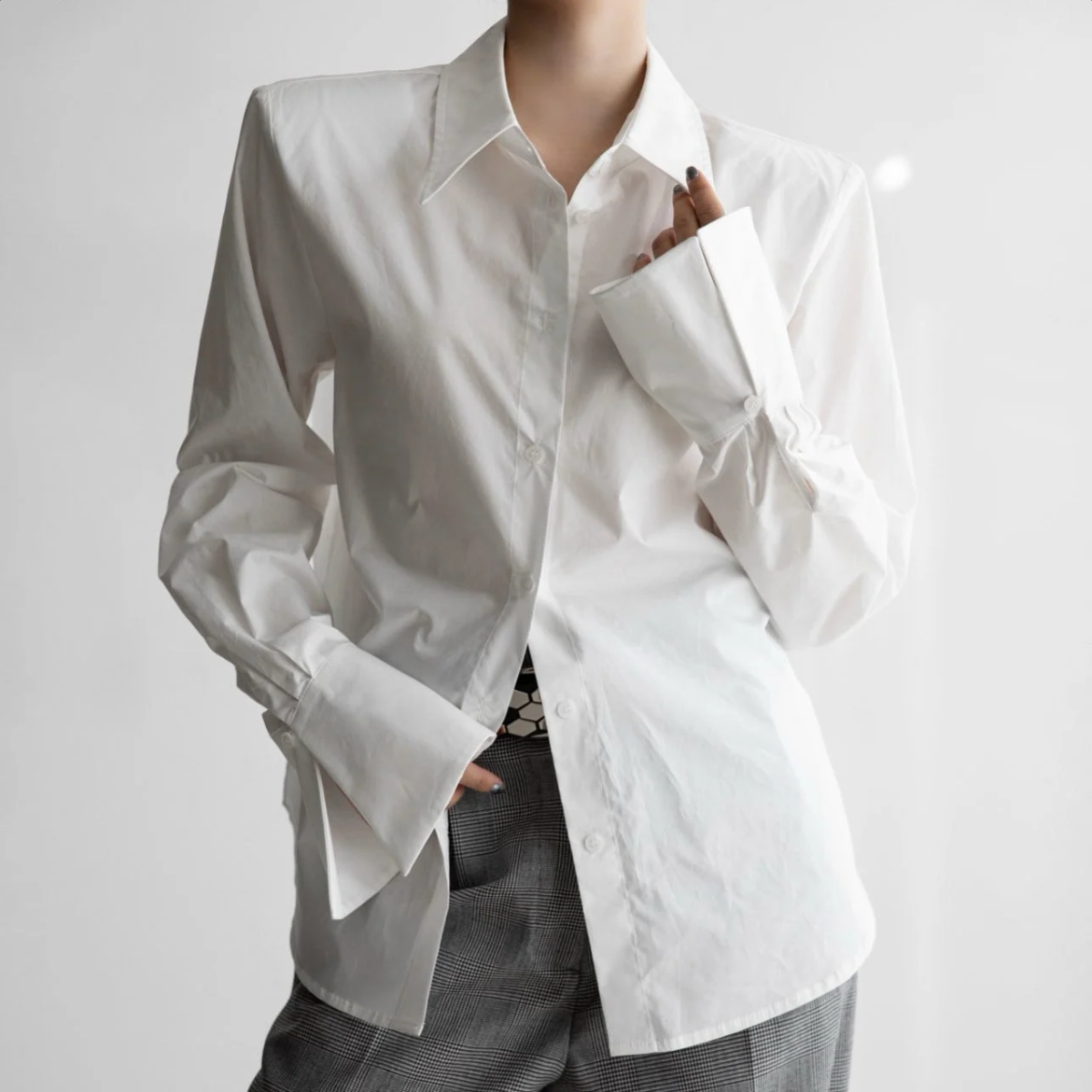 Wing Cuffed Button Down Shirt