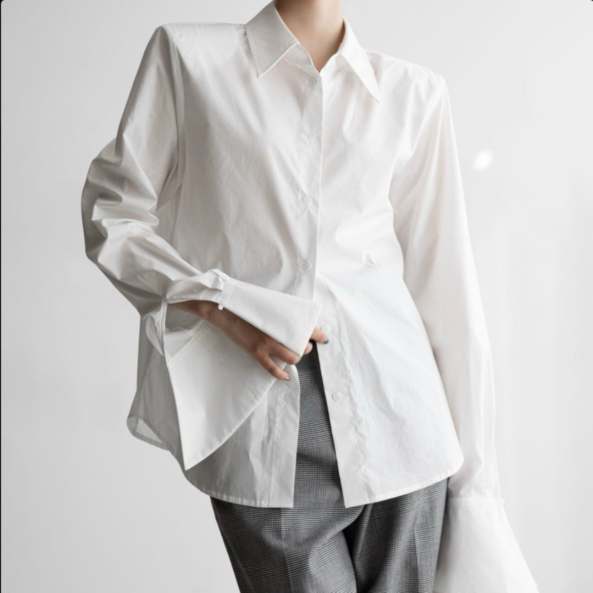 Wing Cuffed Button Down Shirt