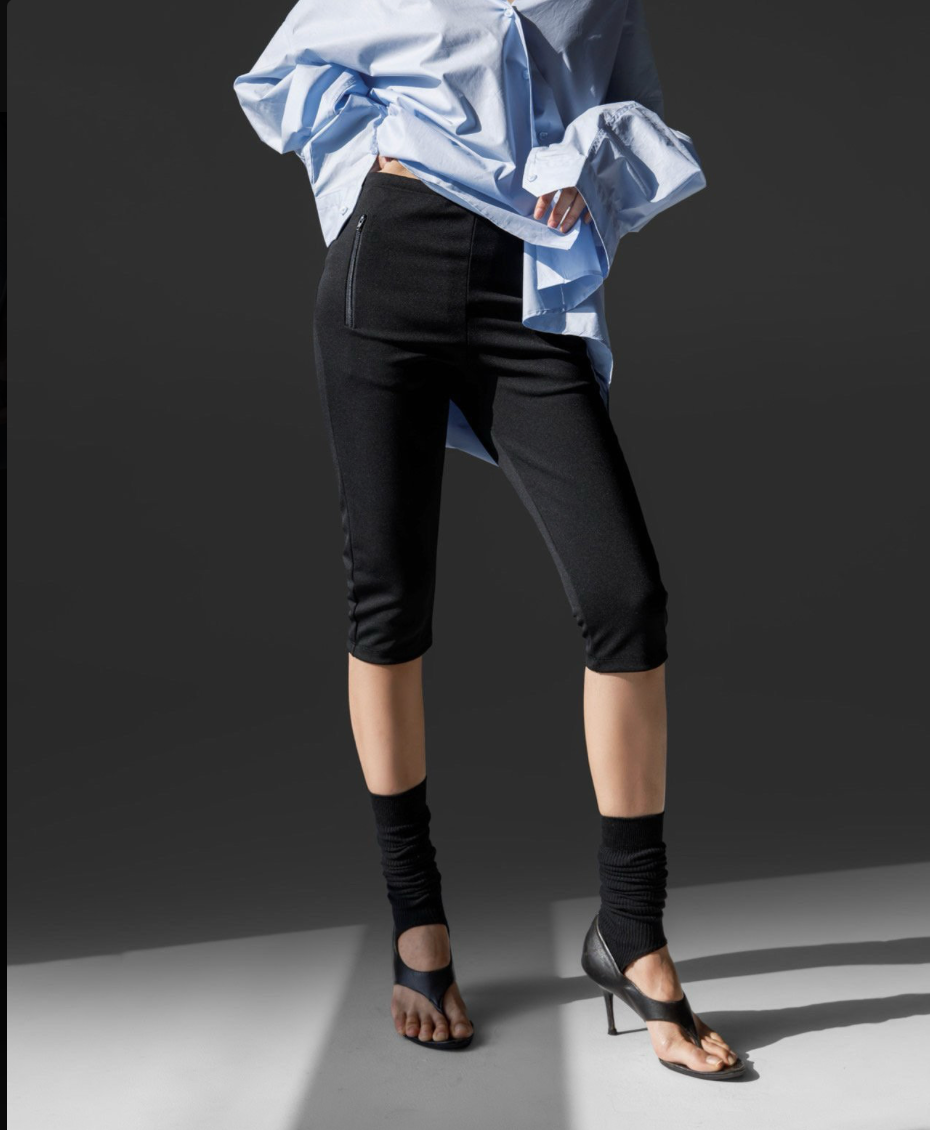 Zipped Capri Leggings