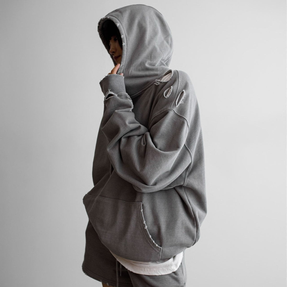 Cutted Detail Hoodie