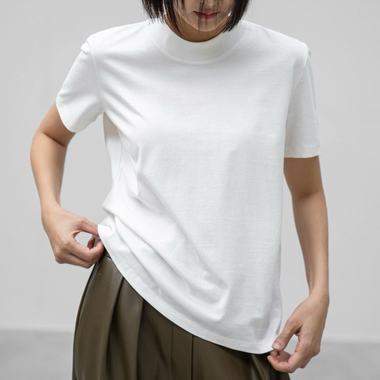 Crew Neck Round Slim T Shirt