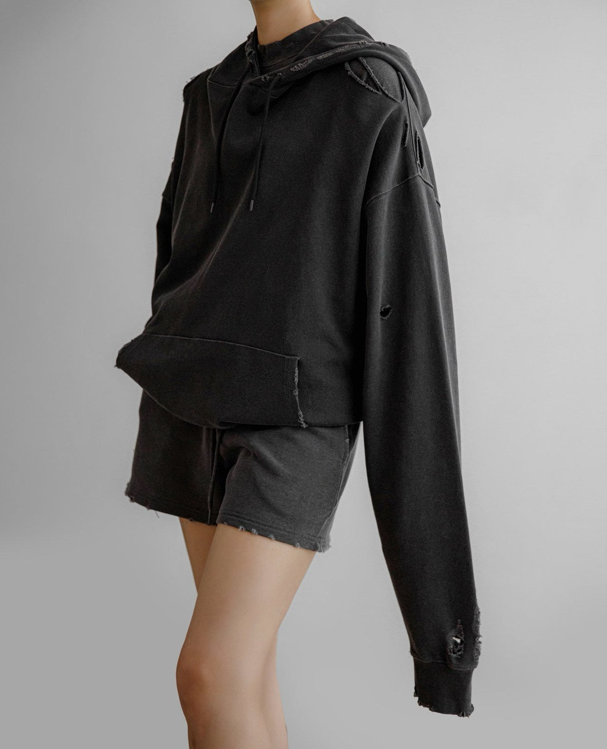 Cutted Detail Hoodie