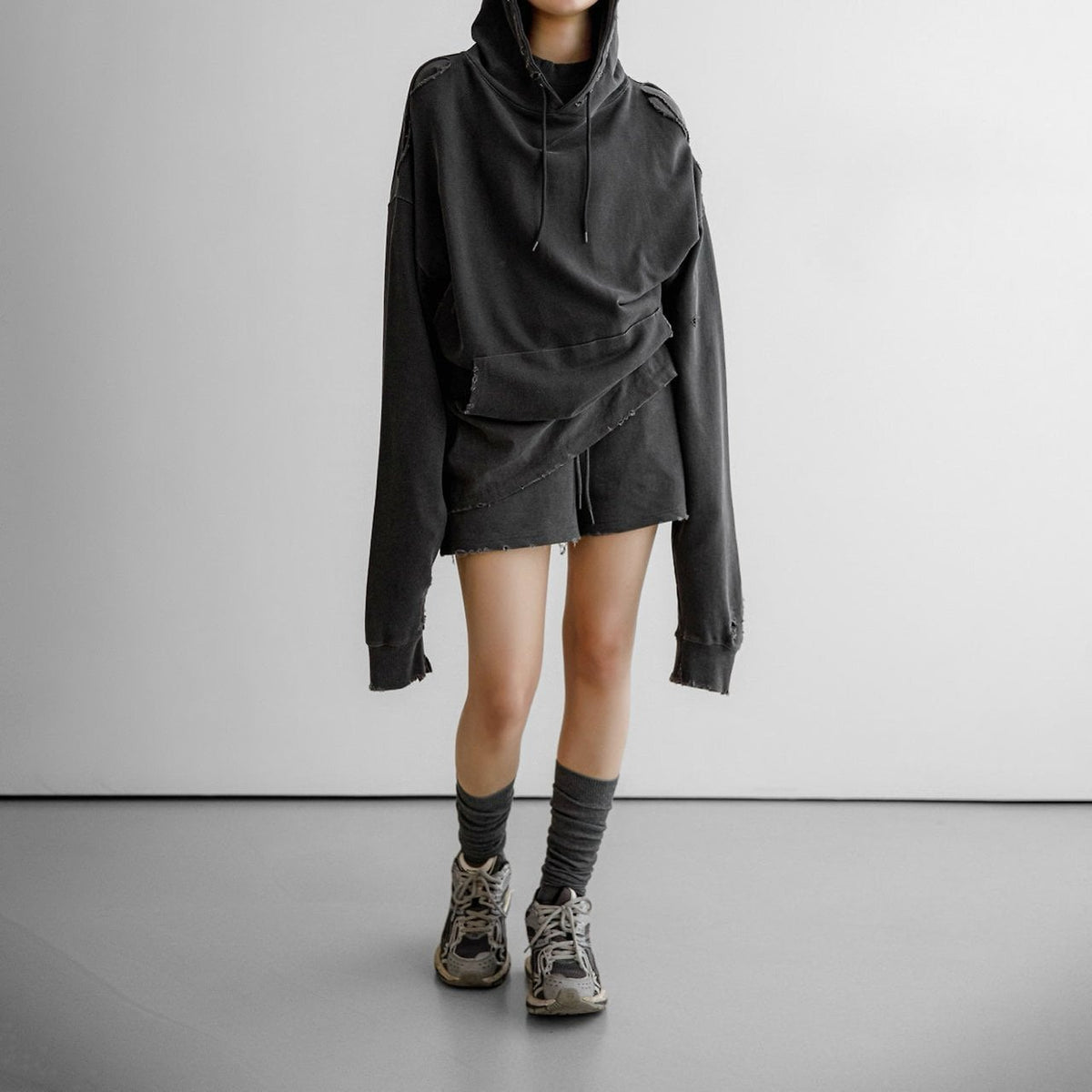 Cutted Detail Hoodie