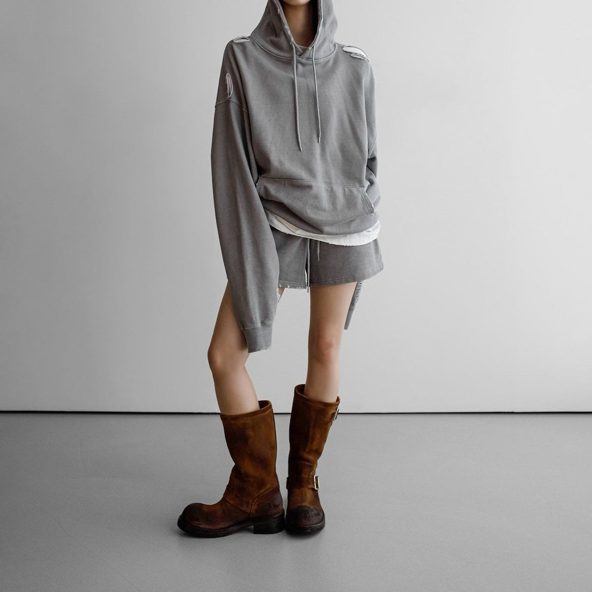 Cutted Detail Hoodie