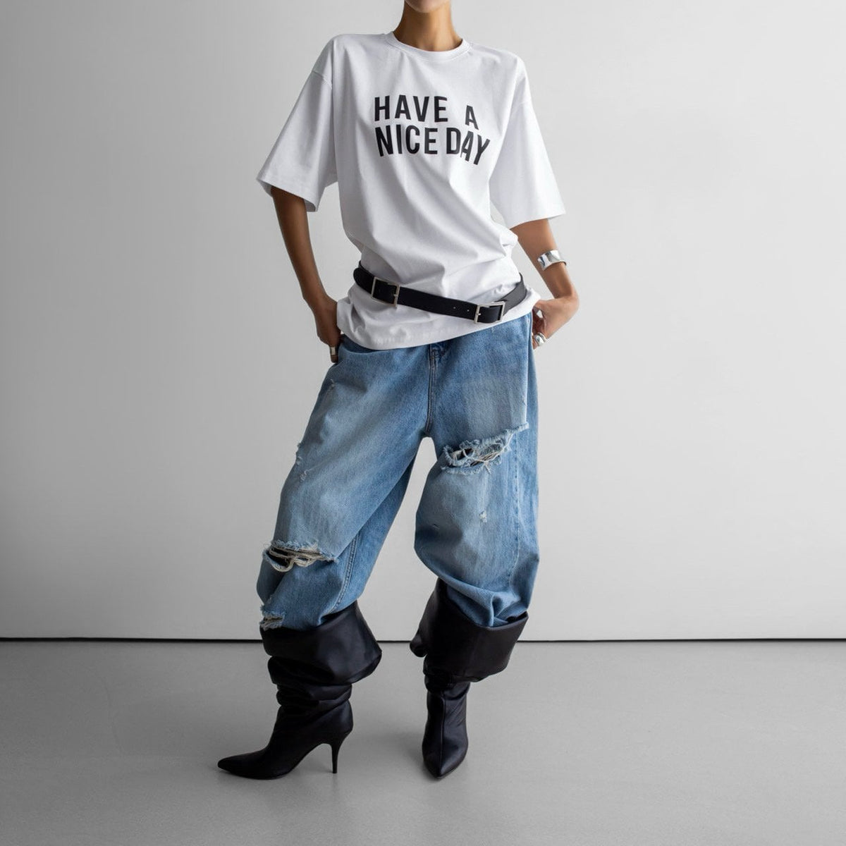 Double Buckle Statement Belt
