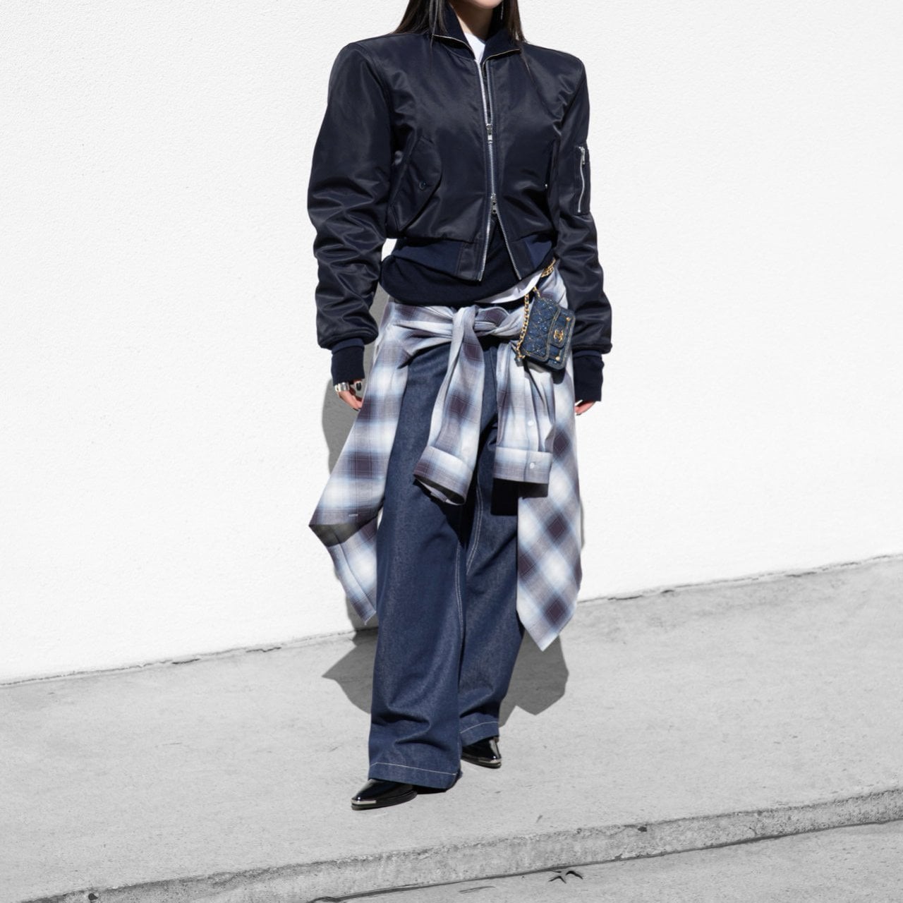Cropped Bomber Jacket