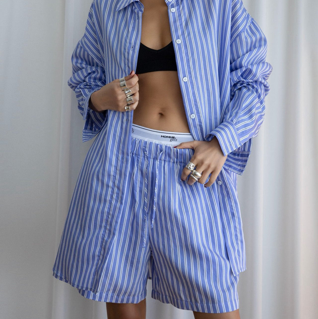 Stripe Lounge Shorts
