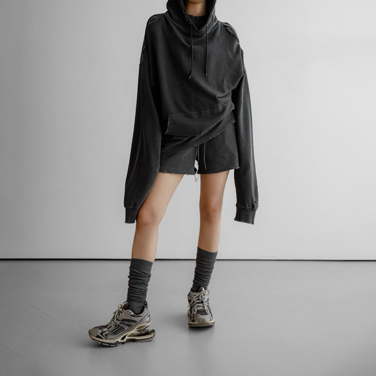 Cutted Detail Hoodie