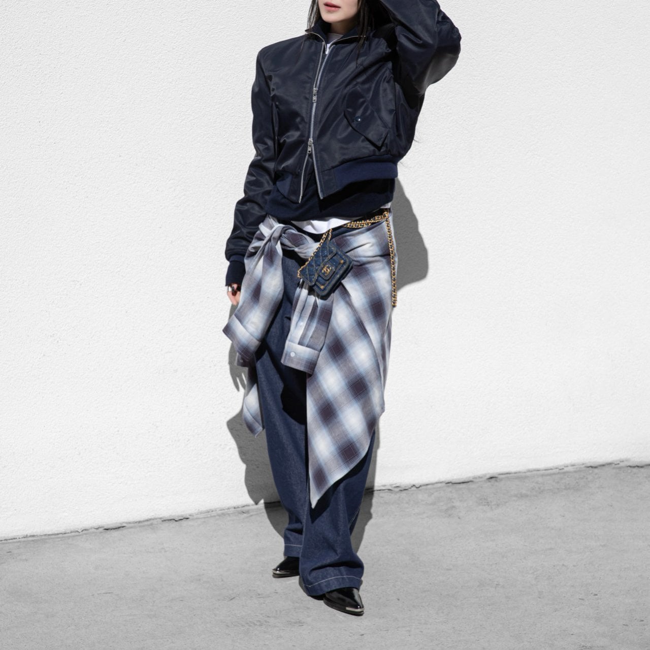 Cropped Bomber Jacket