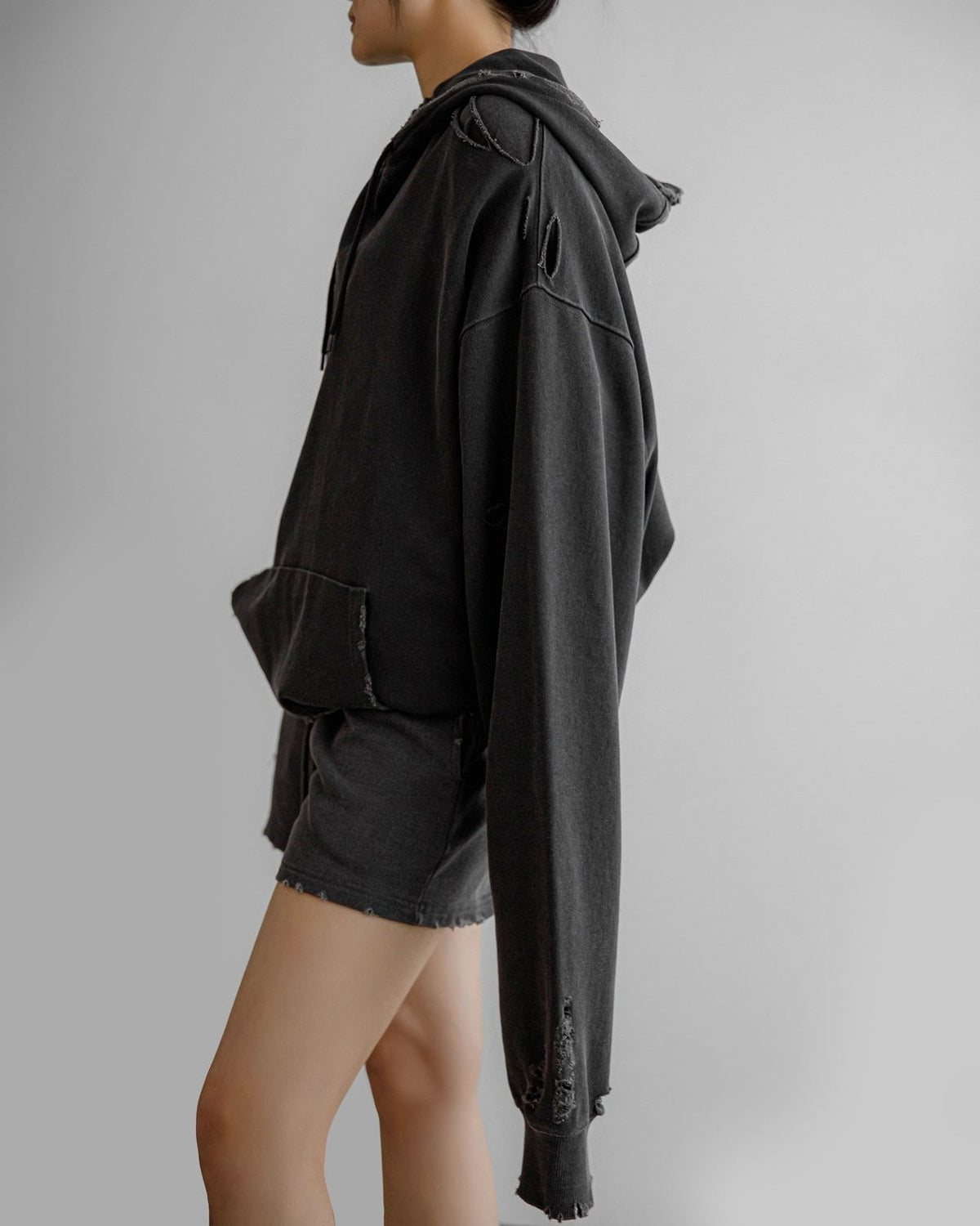 Cutted Detail Hoodie