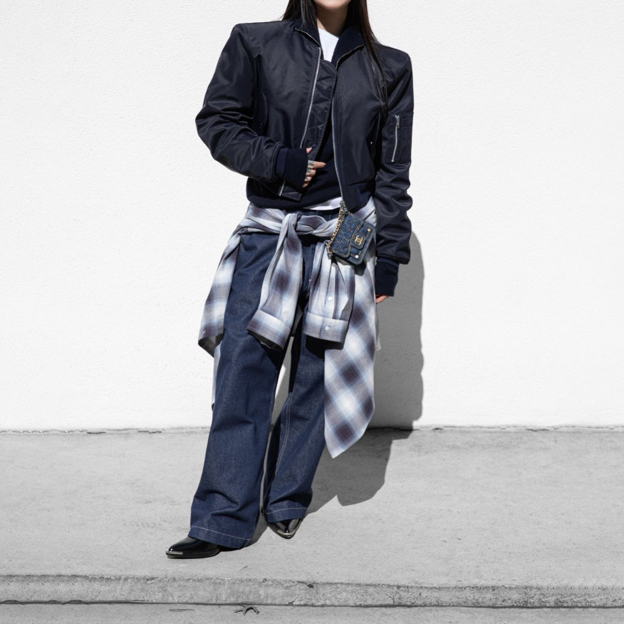 Cropped Bomber Jacket