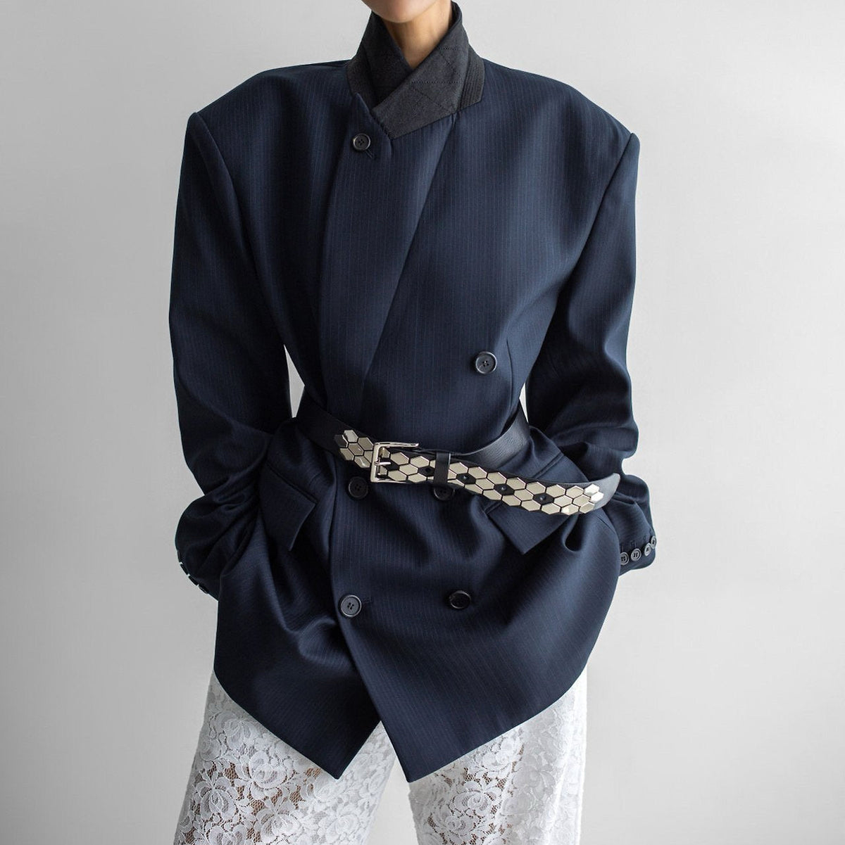 The Sculpted Wrap Blazer