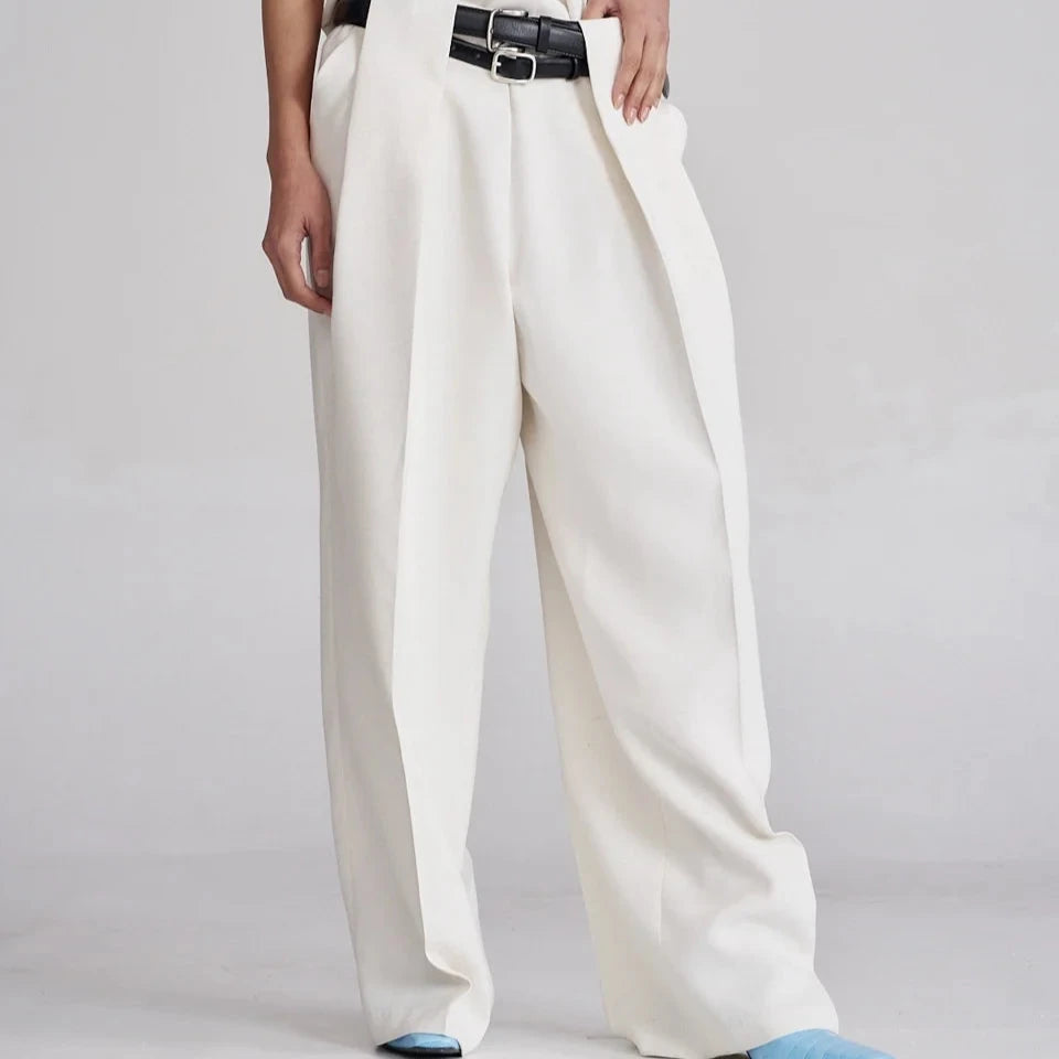 Pleated Linen Trousers