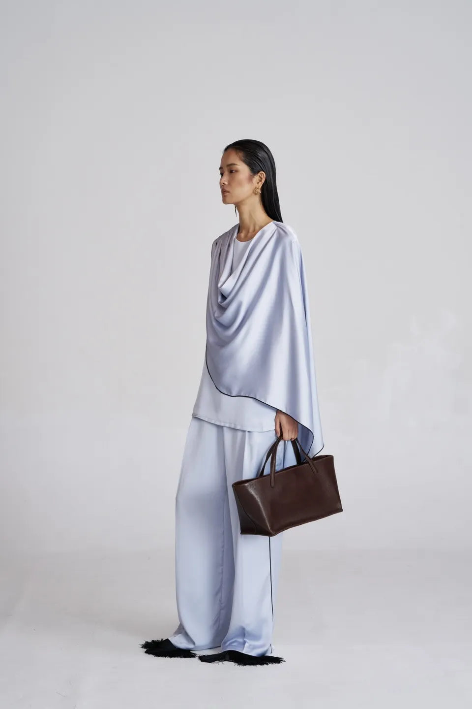 Skyblue Satin Pants