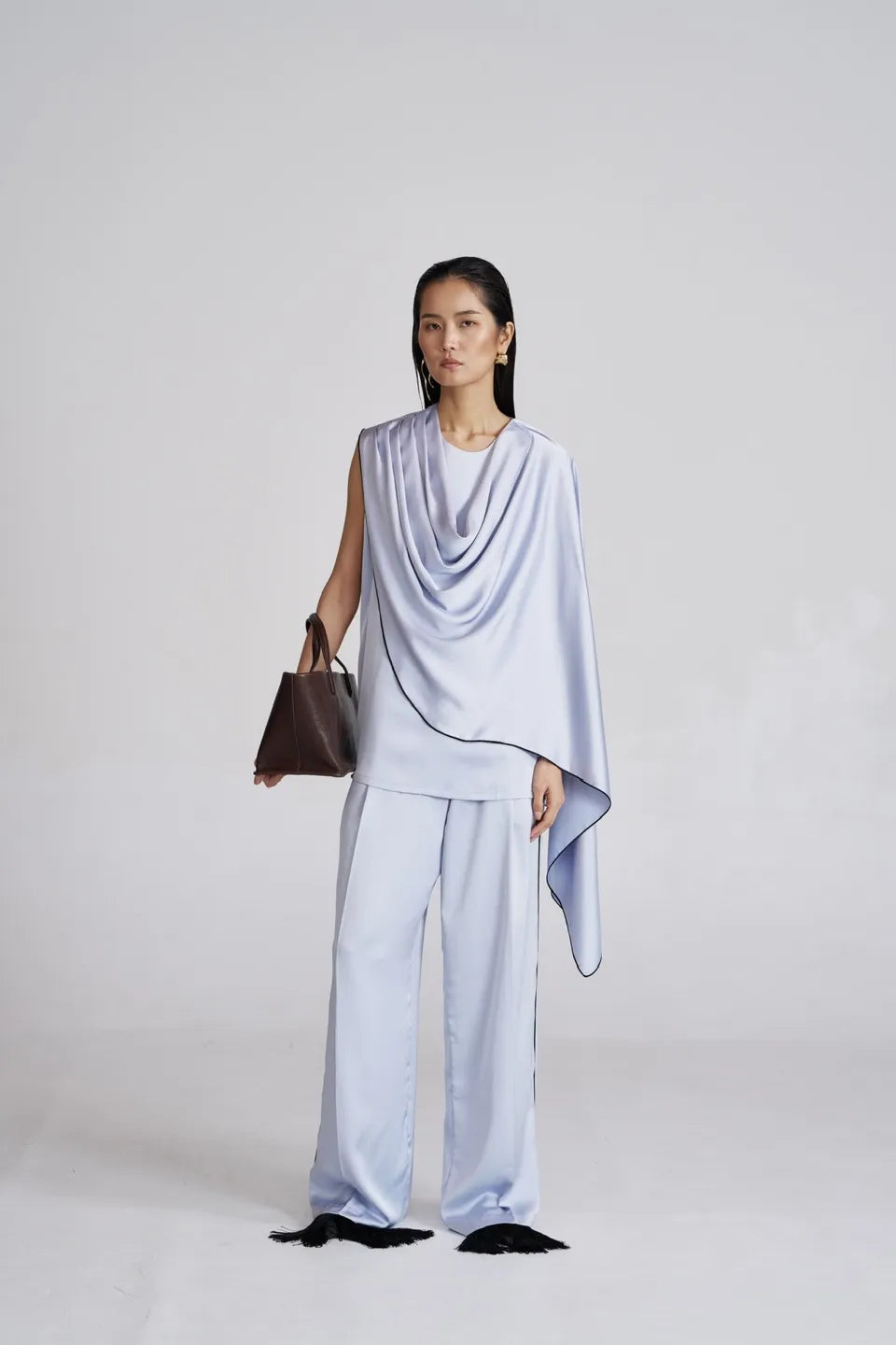 Skyblue Satin Pants