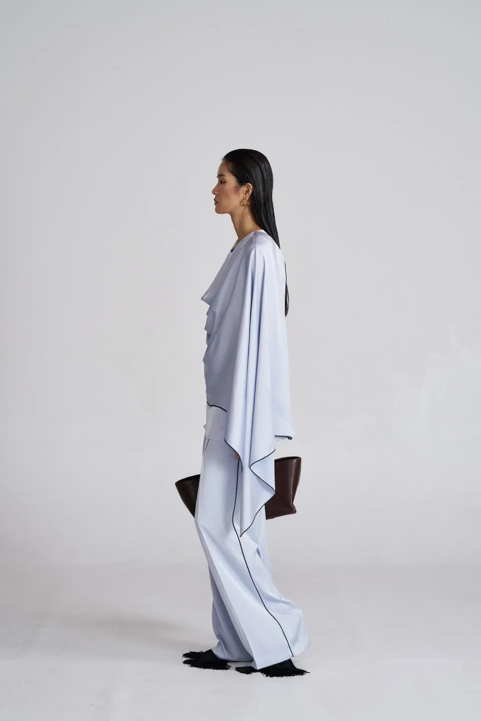 Skyblue Satin Pants